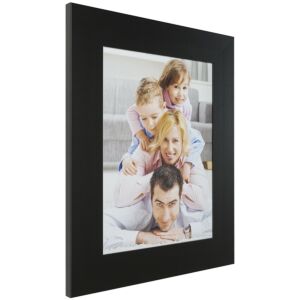 Moderne mat zwarte fotolijst. 70mm breed, 60x60cm